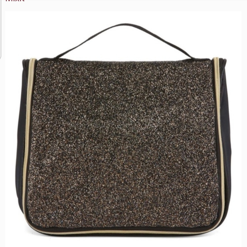 Mixit Black Gold Glitter Travel Bag